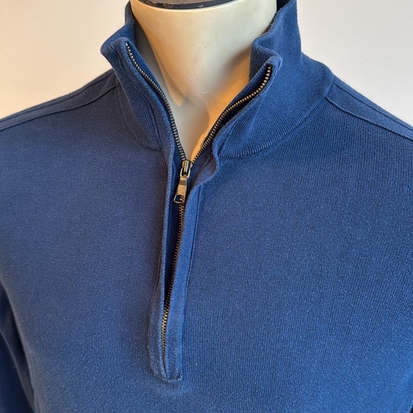 Banana Republic Men’s Extra Large Collared 1/4 Zip Up Silk Cashmere Long Sleeve - Picture 2 of 7